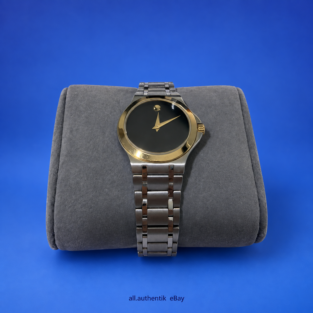 Movado Museum Classic Two-Tone Quartz Watch 01.3.20.1130 Needs Battery - image 2