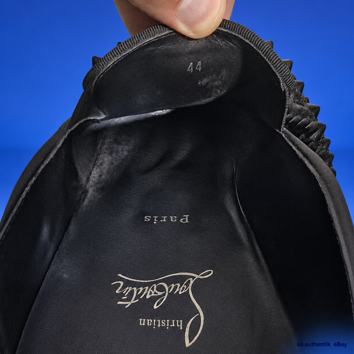 Christian Louboutin Roller Boat Spikes Black EU 44 - image 4