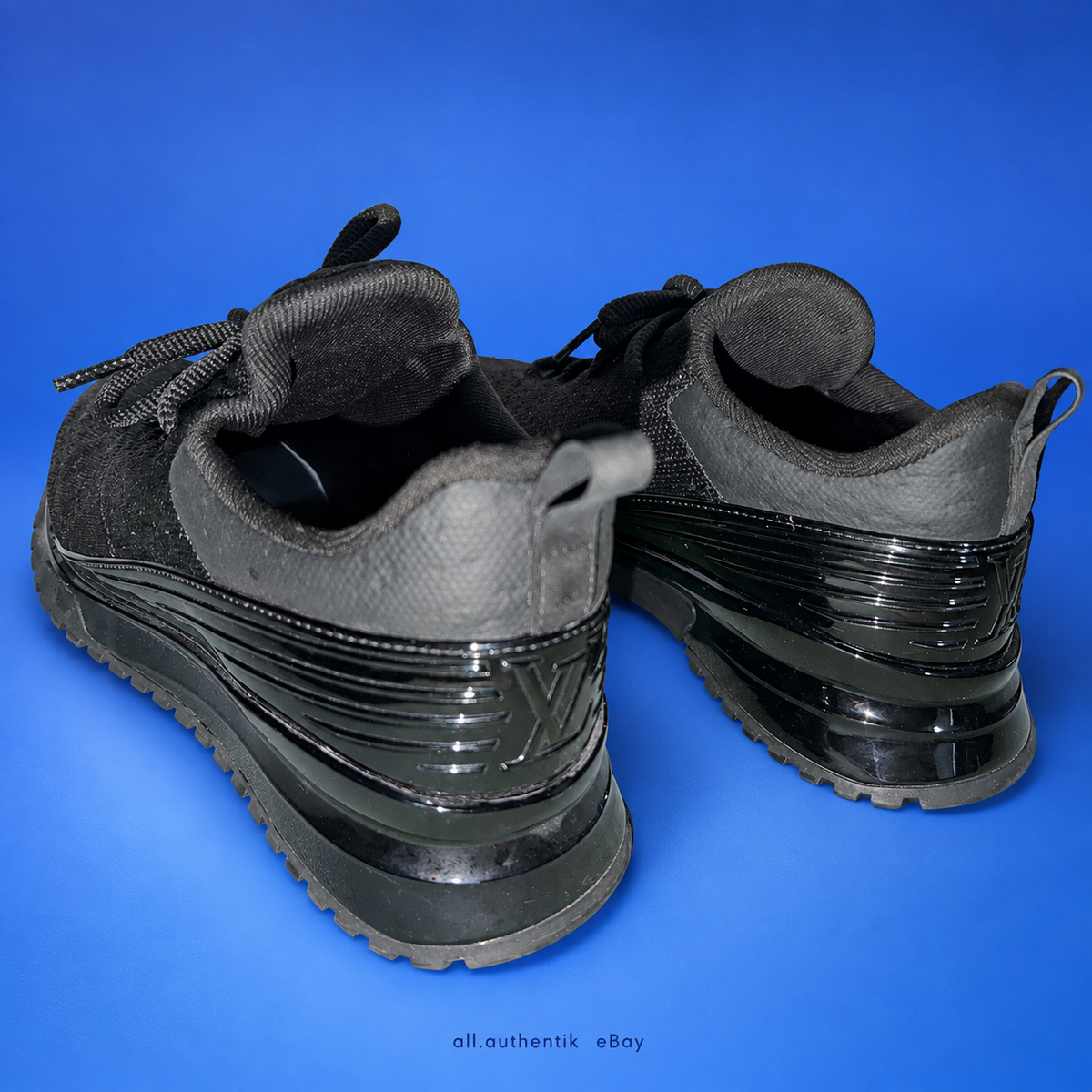 Louis Vuitton VNR Black Knit Sneakers – Size ~43 (Tag Worn) - image 3
