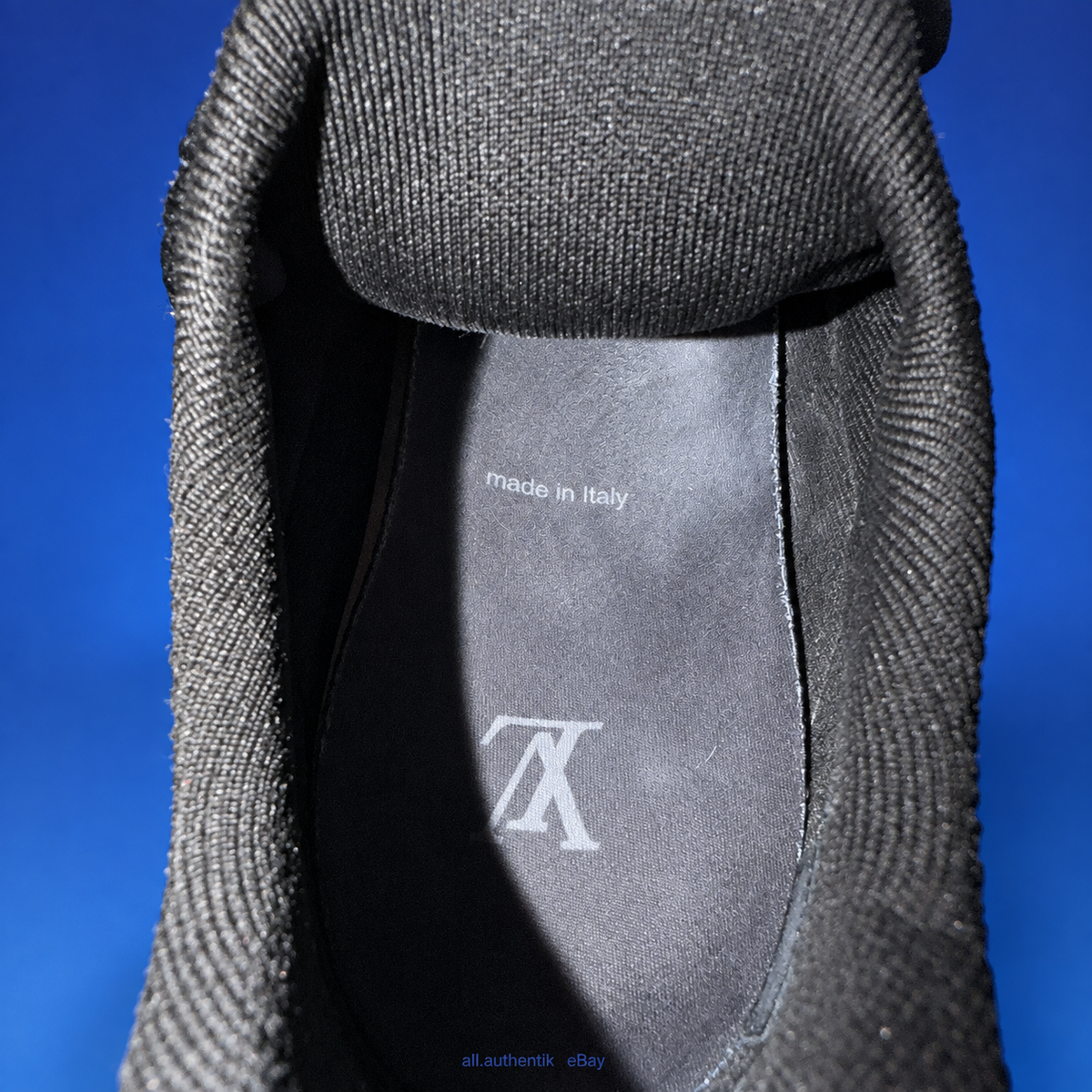 Louis Vuitton VNR Black Knit Sneakers – Size ~43 (Tag Worn) - image 5