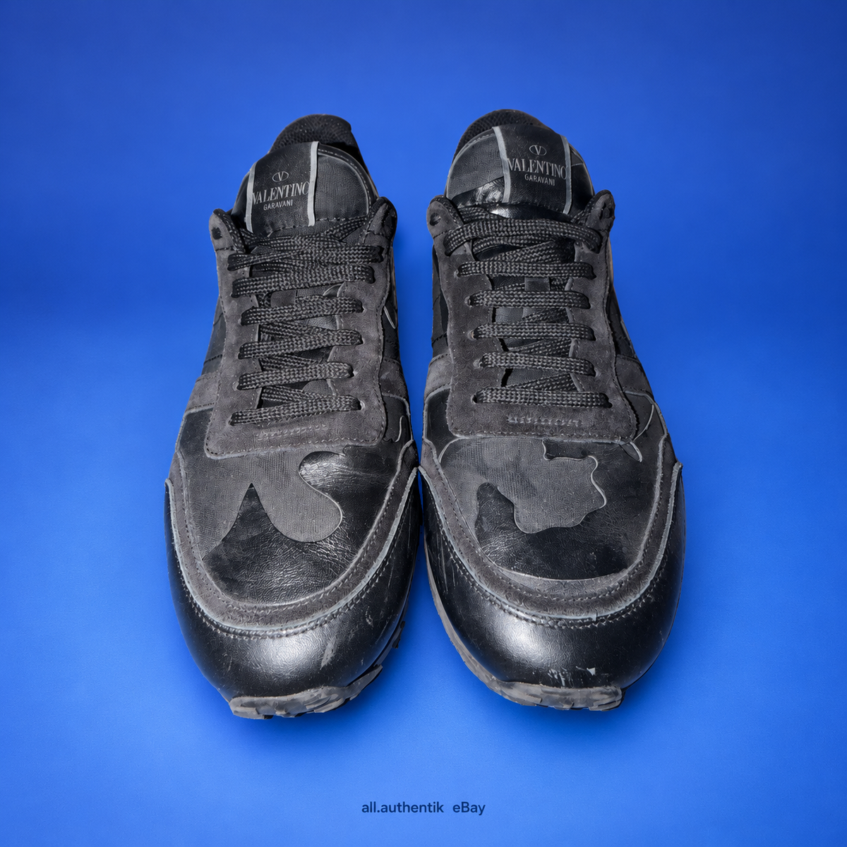 Valentino Rockrunner Black Camo Sneakers EU 44 US 11 - image 1