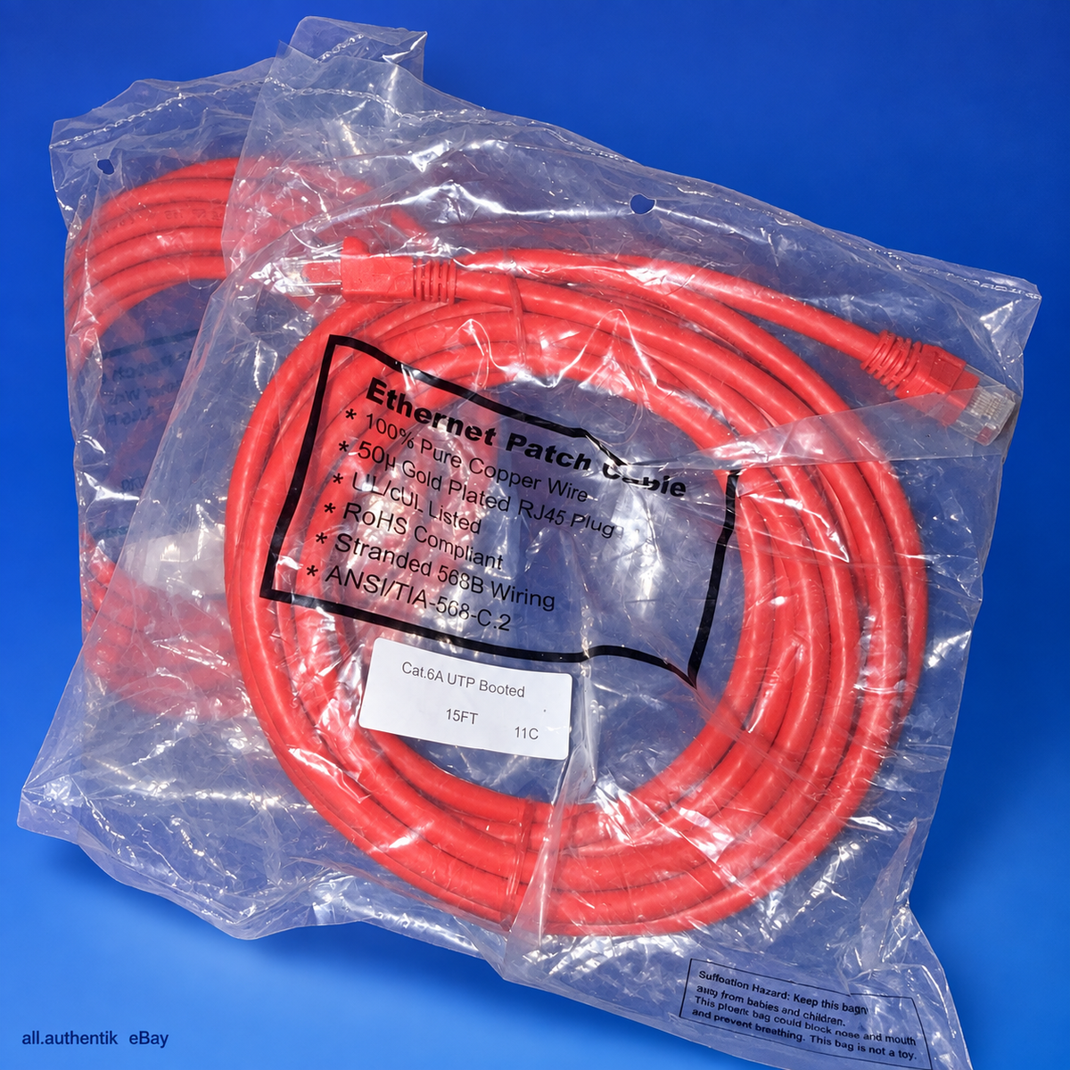 ETHERNET CAT6 CABLES 4x15ft 2x6ft Chromecast Gear VR ABPM50 Mixed Electronic Lot - image 2