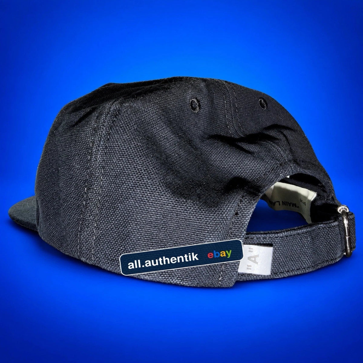 Off-White Virgil Abloh F Building Golden Ratio Black 5 Panel Cap OMLB022 AW20 OS - image 3