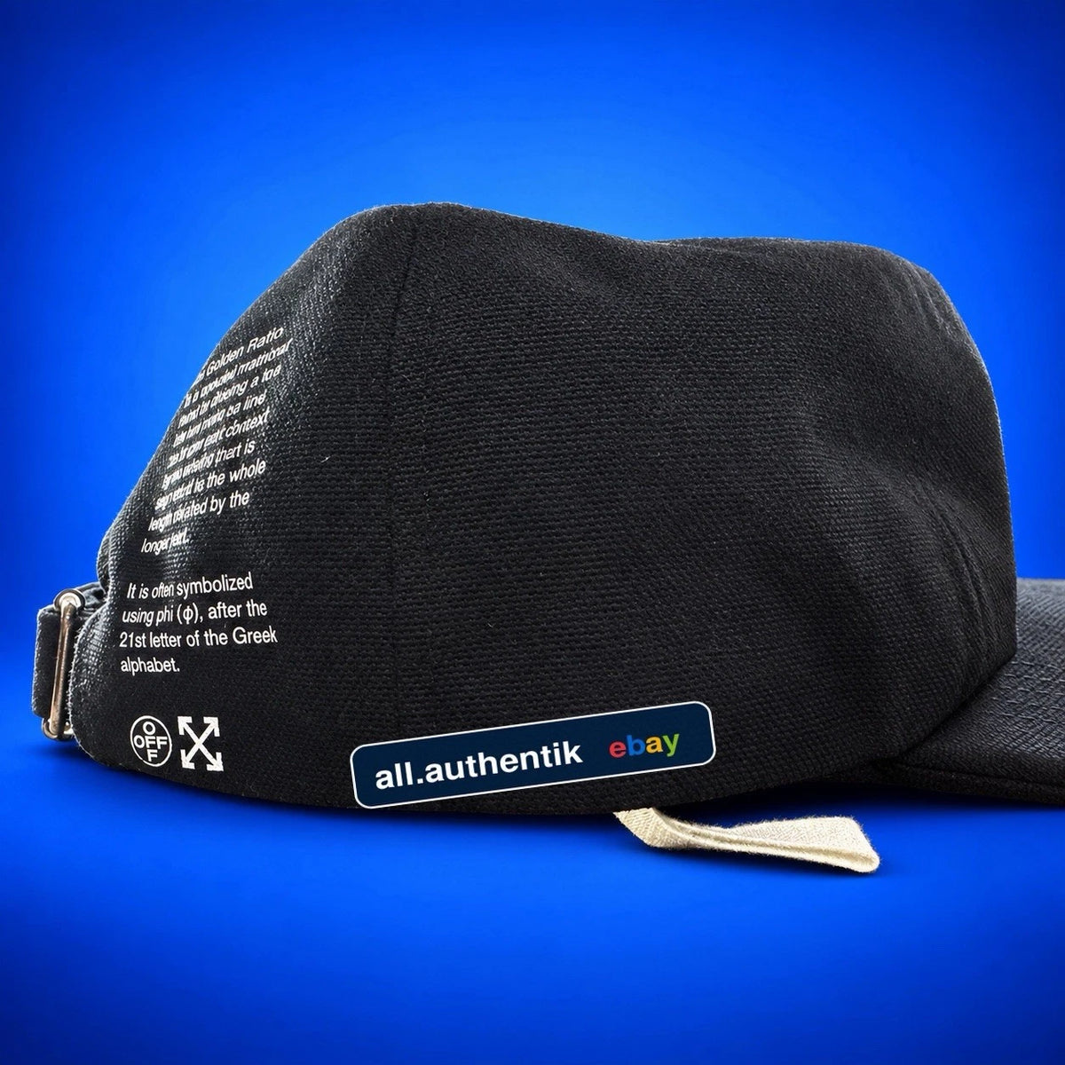 Off-White Virgil Abloh F Building Golden Ratio Black 5 Panel Cap OMLB022 AW20 OS - image 5