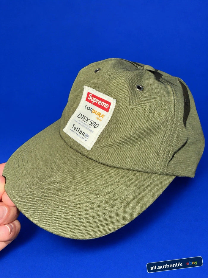 Supreme FW21 Cordura Teflon DTEX 560 6-Panel Hat Olive Green Adjustable