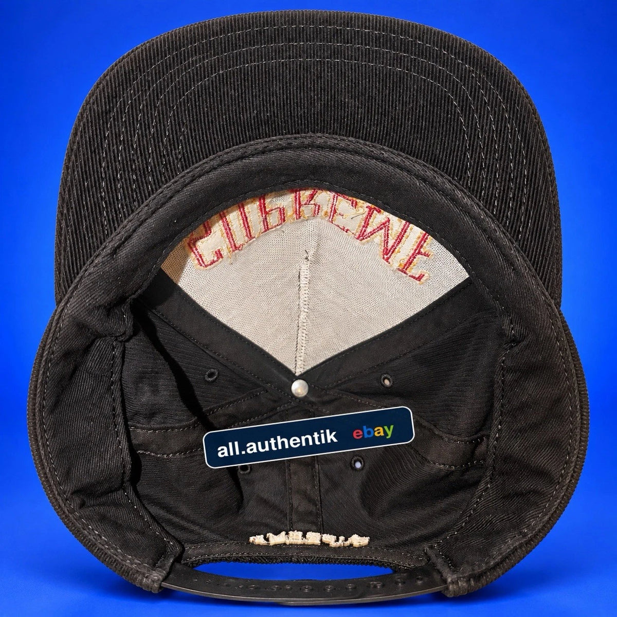 Supreme Metallic Logo Corduroy 5-Panel Hat Black SS19 Snapback One Size - image 3