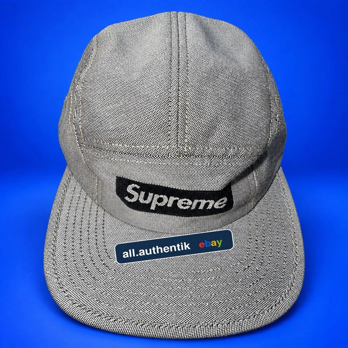 RARE 2018 Supreme Jacquard Box Logo Camp Cap Black SS18H72 Brand New DEADSTOCK - image 1