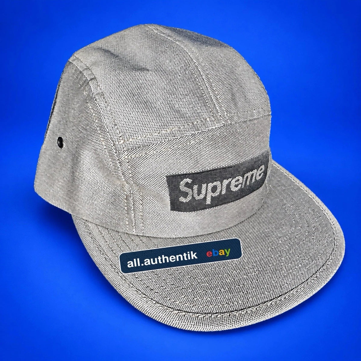 RARE 2018 Supreme Jacquard Box Logo Camp Cap Black SS18H72 Brand New DEADSTOCK - image 3