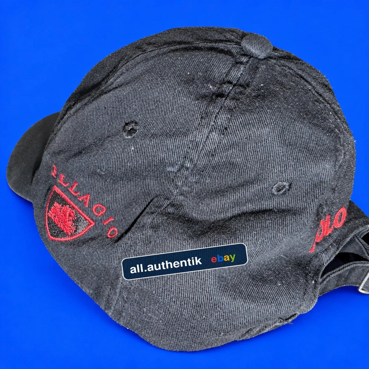 Polo Ralph Lauren Bellagio Las Vegas Casino Black Hat Cap Red Pony Strapback - image 1