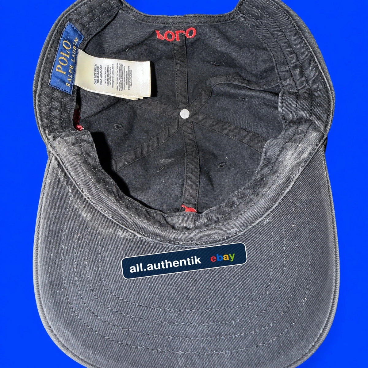 Polo Ralph Lauren Bellagio Las Vegas Casino Black Hat Cap Red Pony Strapback - image 4