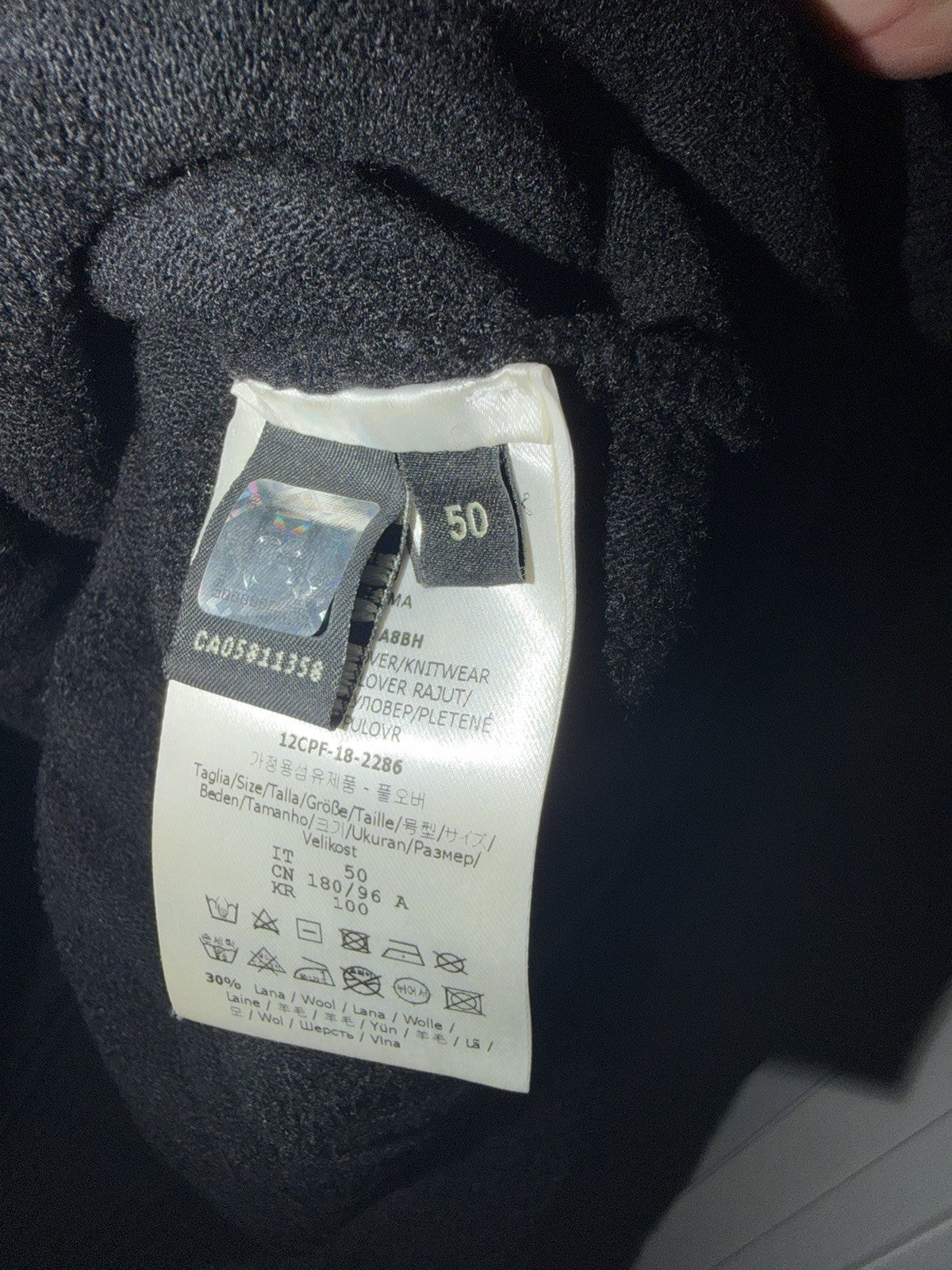 Fendi Tonal FF Monogram Wool Crewneck Sweater Black Size 50 Made Italy - image 3