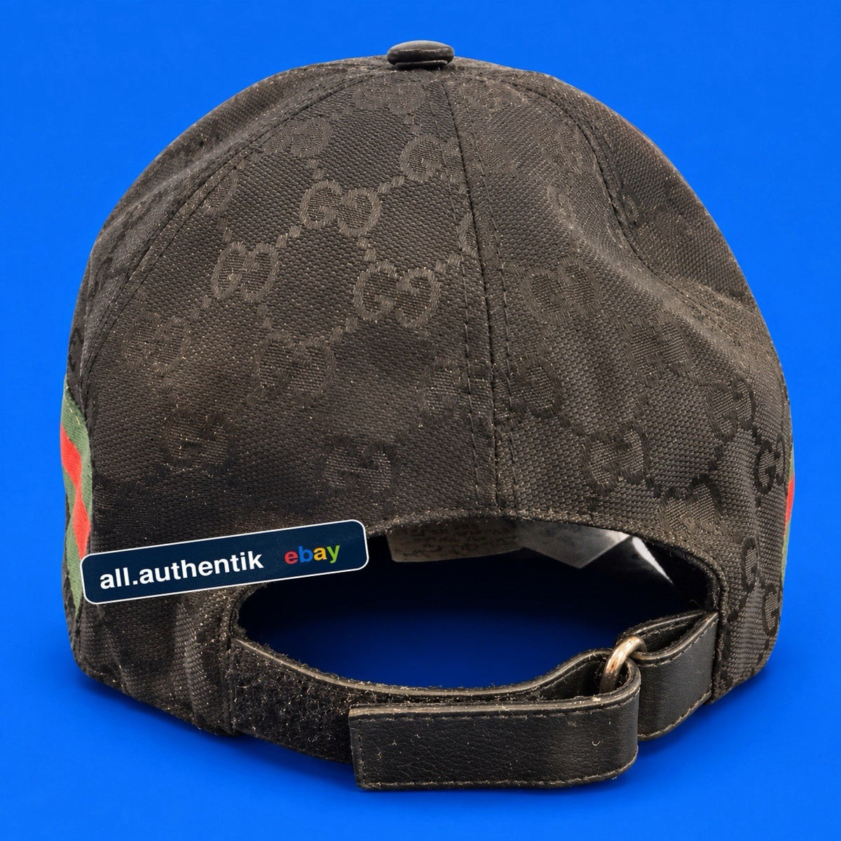 Gucci Original GG Canvas Web Stripe Baseball Cap Black XL 60cm 200035 KQWBG 1060 - image 4