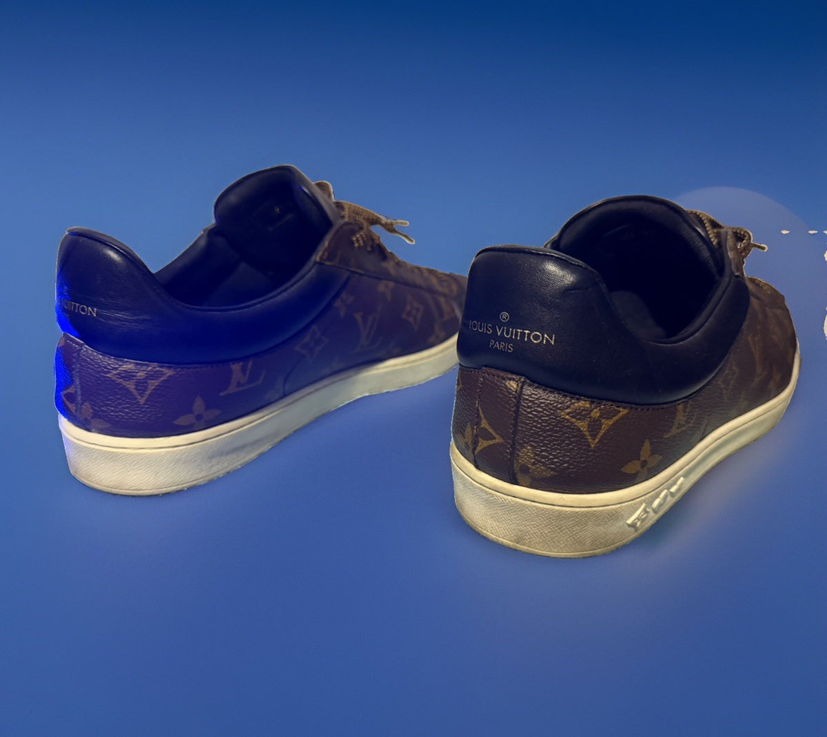 Louis Vuitton Men's Brown Monogram Low Top Lace-Up Sneakers Athletic - image 4