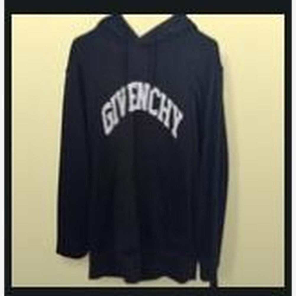 Givenchy Black Pullover Hoodie Logo Patch Cotton Fleece Size M - image 1