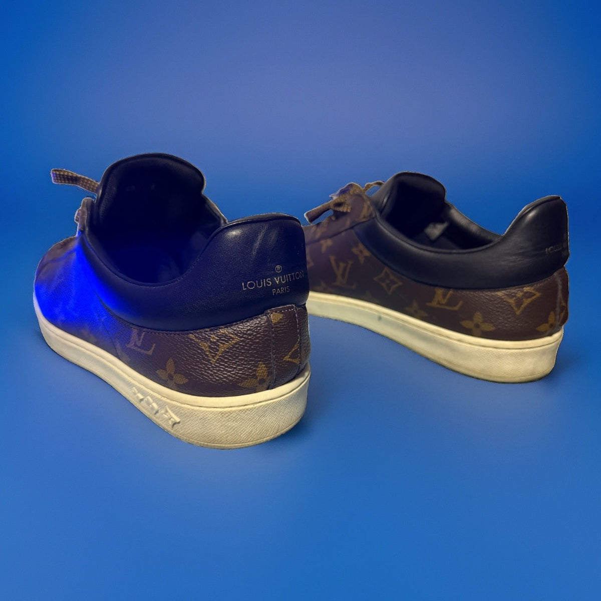 Louis Vuitton Men's Brown Monogram Low Top Lace-Up Sneakers Athletic - image 3