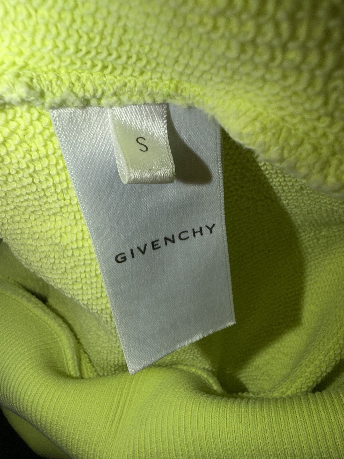 Givenchy Paris Logo Crewneck Sweatshirt Yellow Cotton Knit Men's Size S - image 4