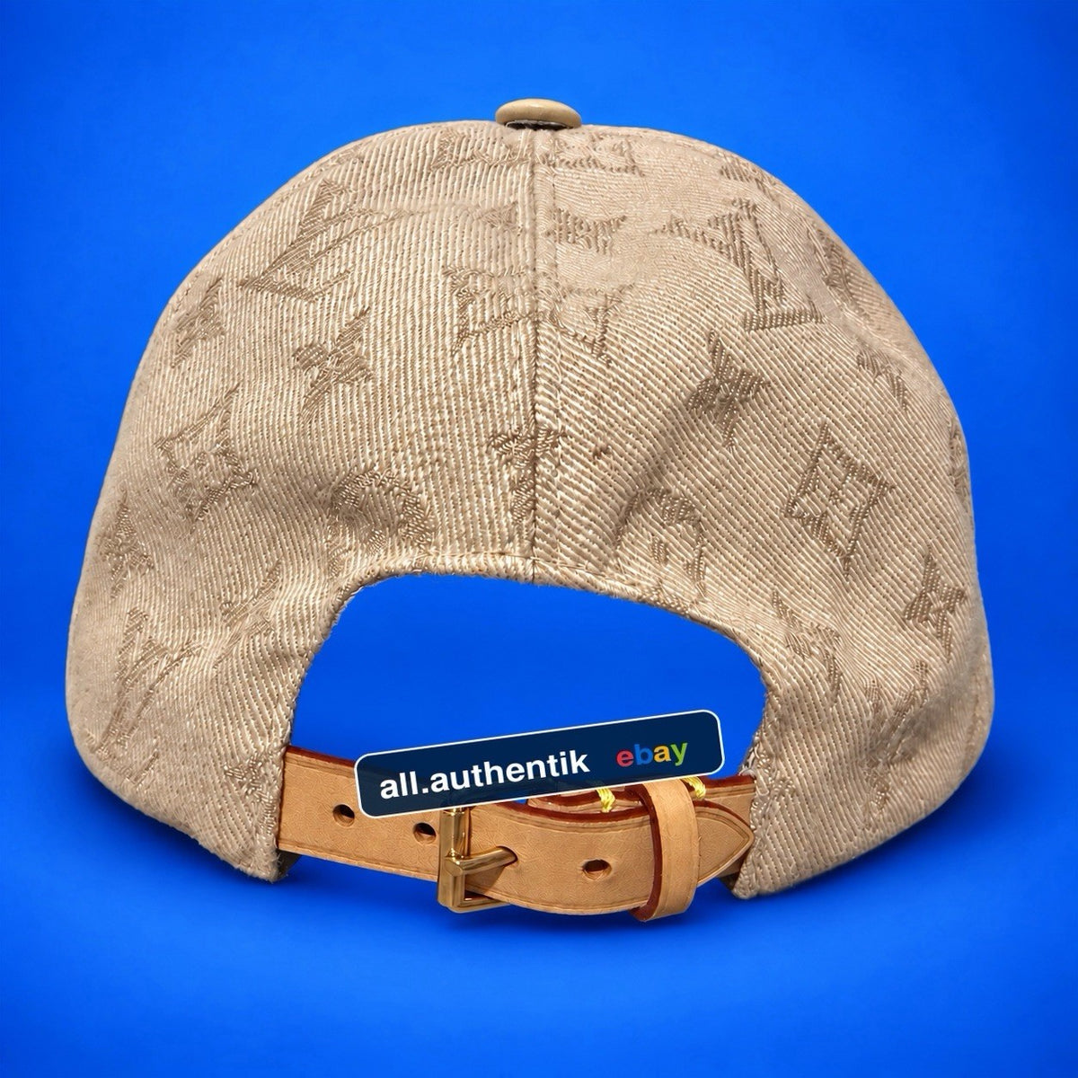 Louis Vuitton LV Monogram Jacquard Denim Baseball Cap Sandy Beige Size L M7582L - image 3