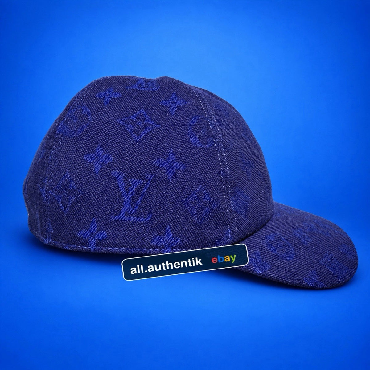 Louis Vuitton LV Monogram Essential Baseball Cap Hat Blue Size L M77590 Men’s - image 4