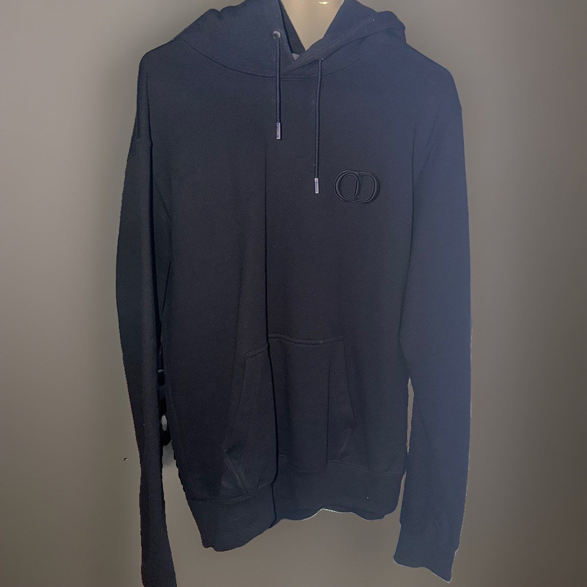 Dior CD Icon Black Cotton Fleece Hoodie Men's Size M Made in Italy - image 3