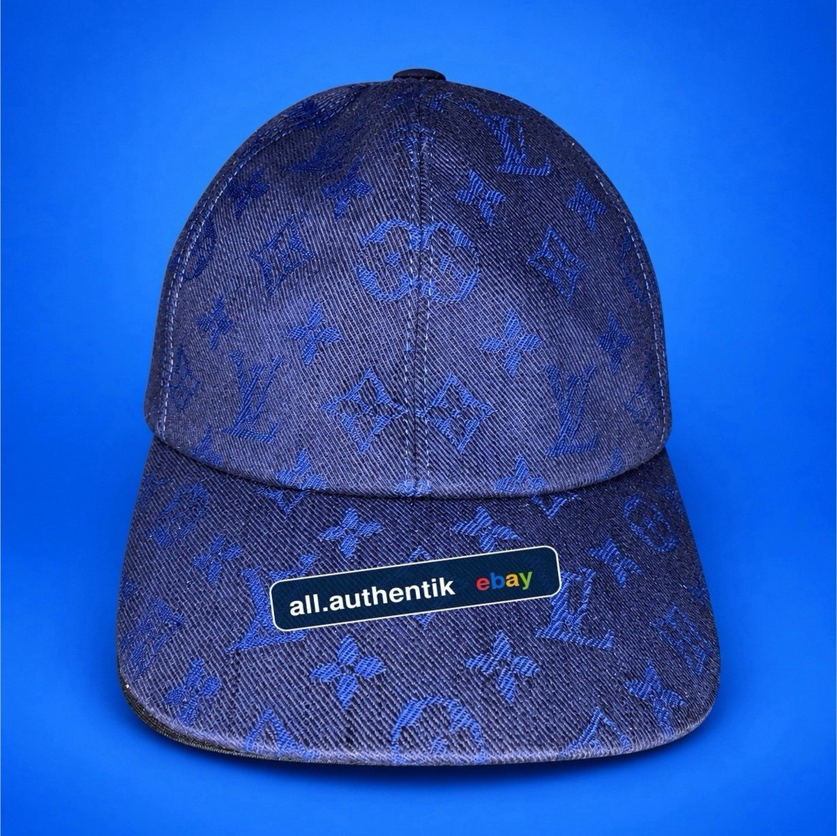 Louis Vuitton LV Monogram Essential Baseball Cap Hat Blue Size L M77590 Men’s - image 1
