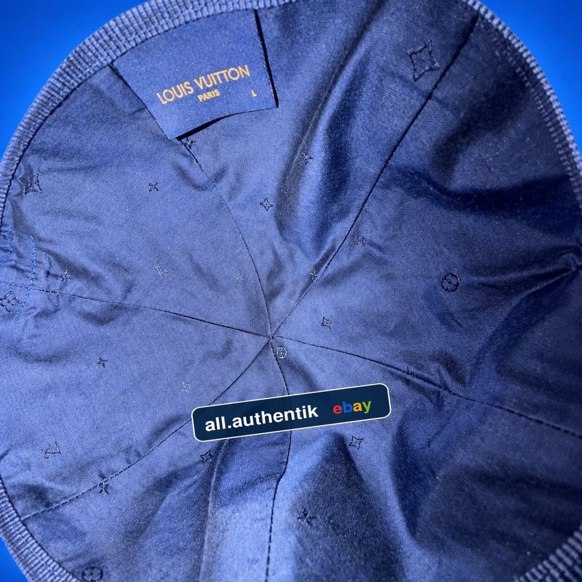 Louis Vuitton LV Monogram Essential Baseball Cap Hat Blue Size L M77590 Men’s - image 5